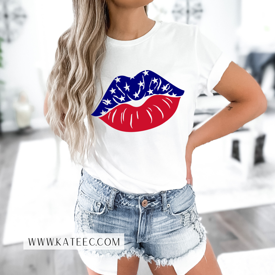 Patriotic Kiss  - Tee