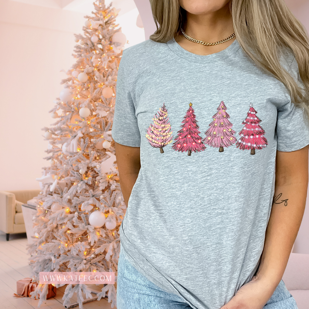 Pink Christmas Tree - Tshirt