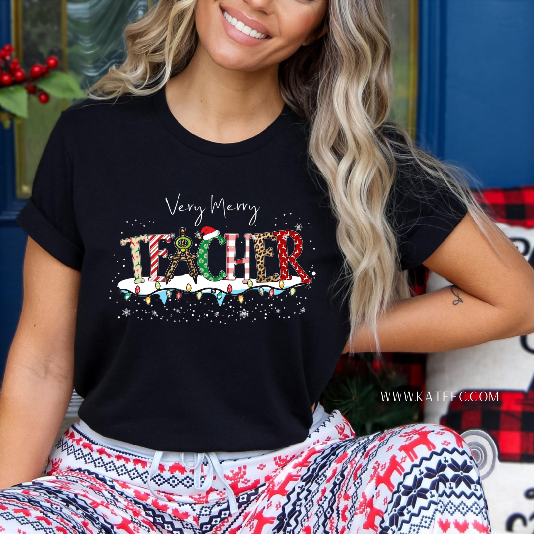 Merry Teacher - Tshirt