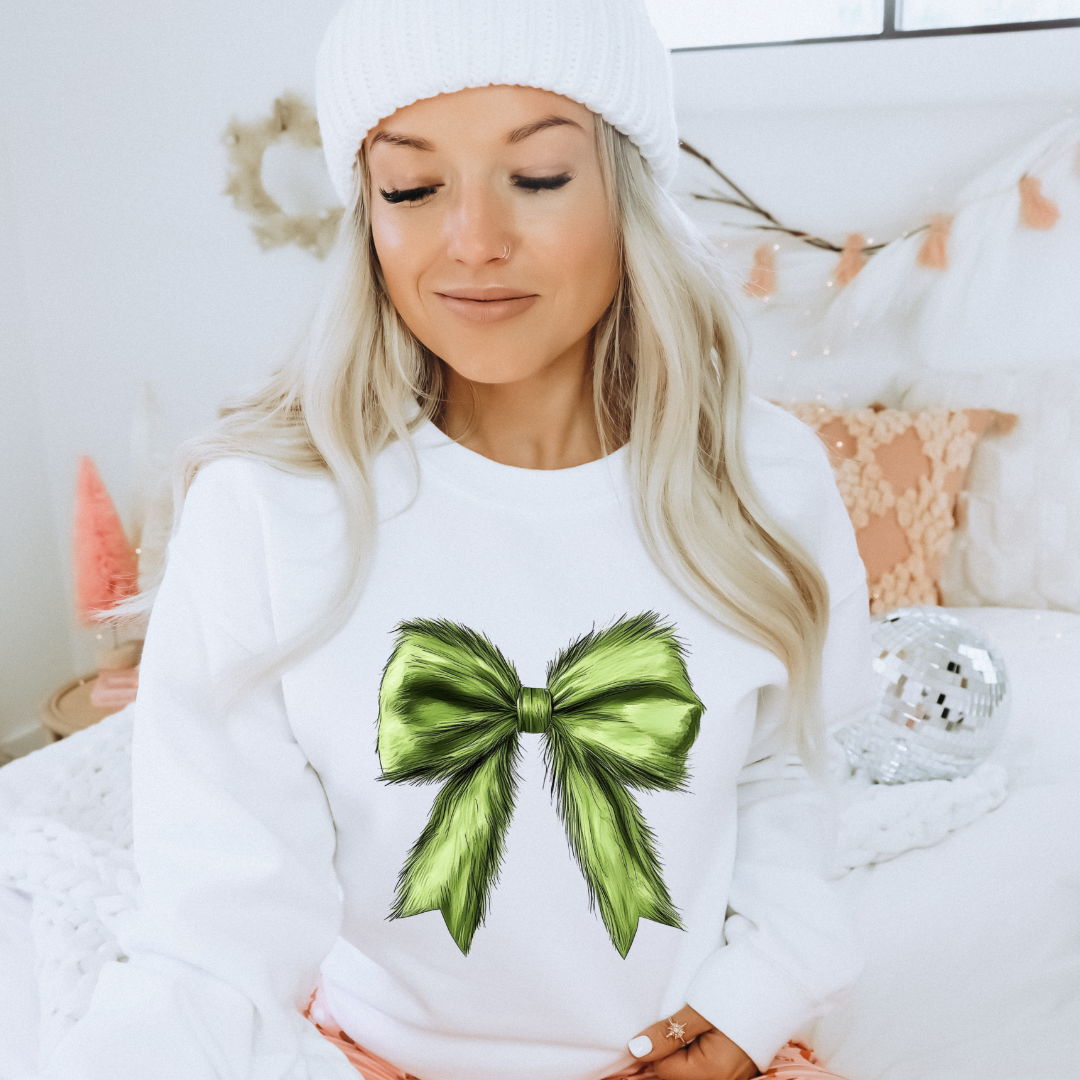 Grinch Bow - Sweater