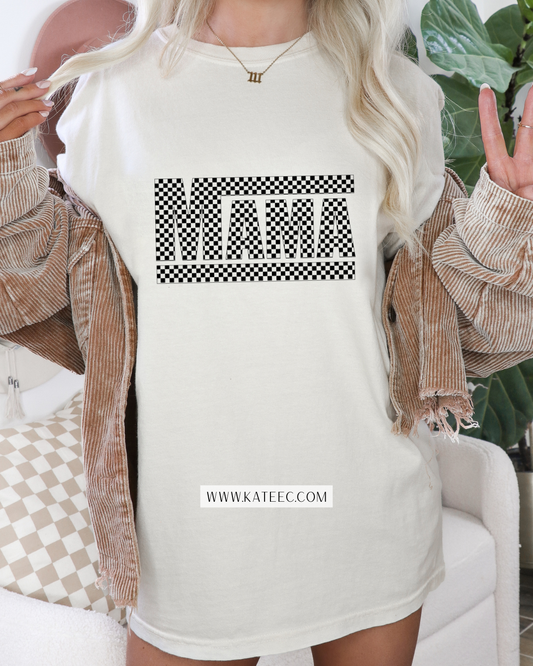 Checkered Mama - Tshirt