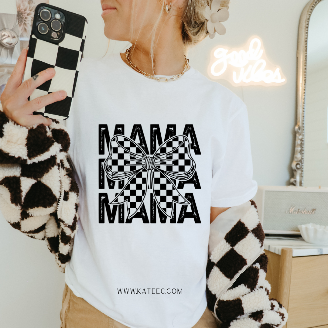 Checkered Mama - Tshirt