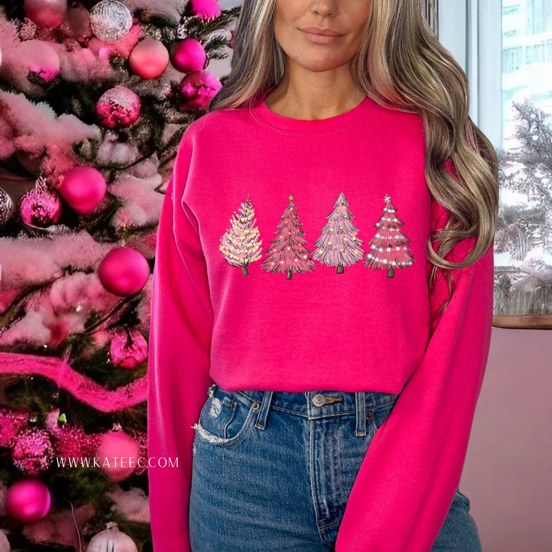 (Best Seller!!) Pink Christmas Tree - Sweater