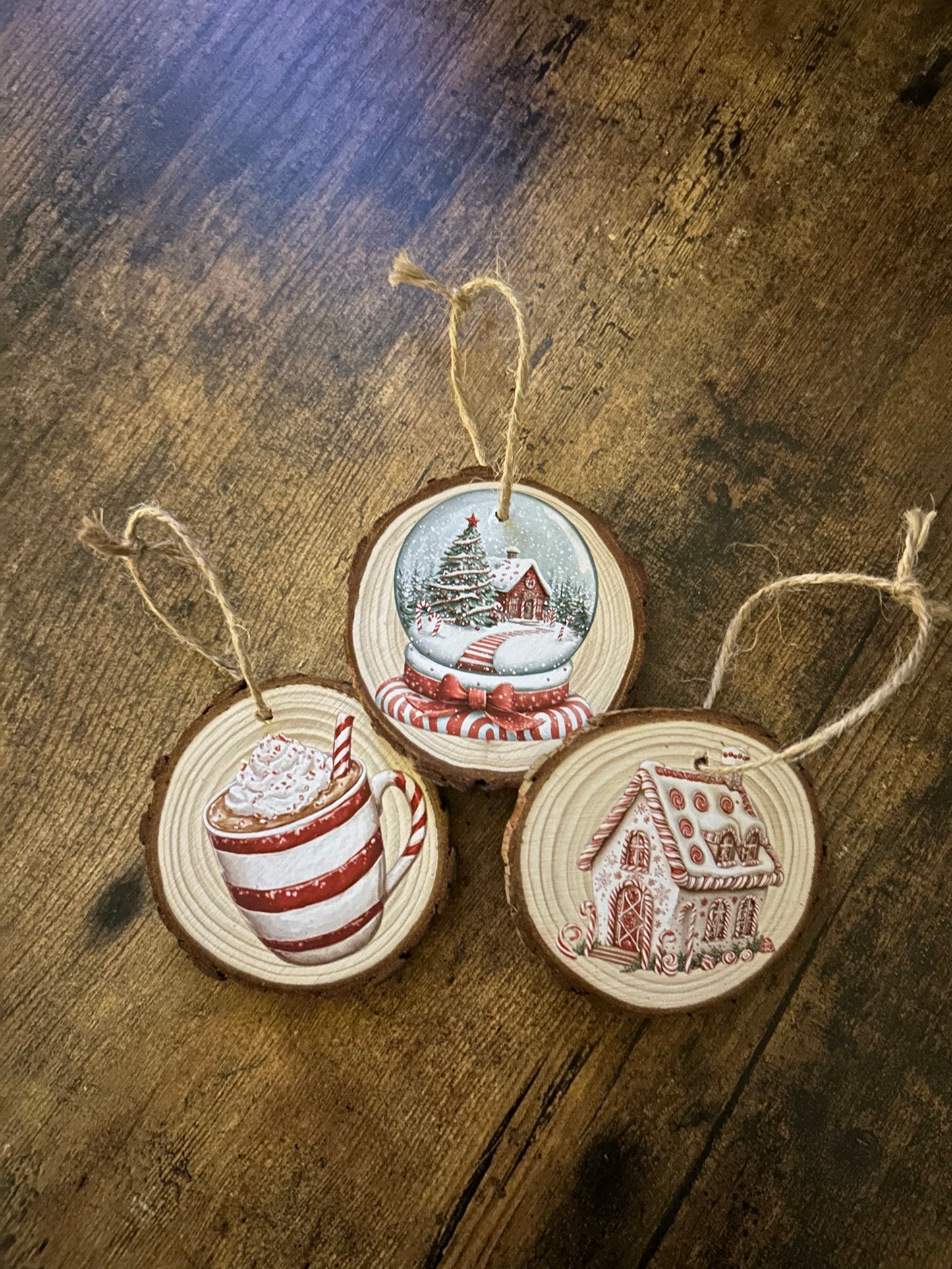 Wooden Christmas Ornament (3 Pack)