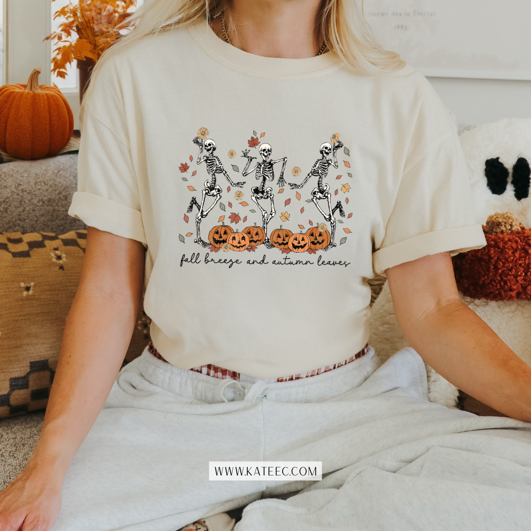 Fall Breeze Autumn Leaves - Tshirt