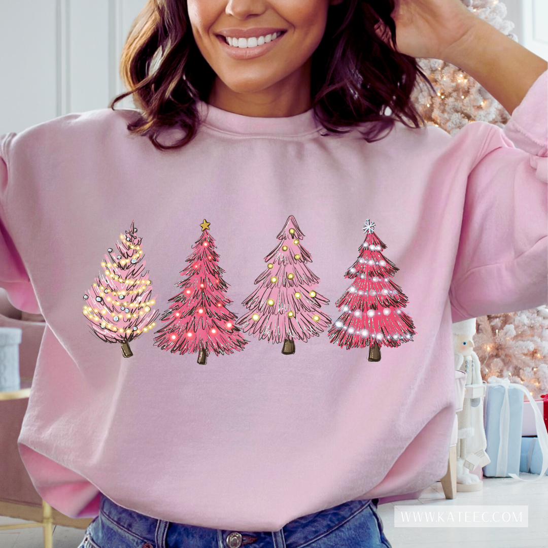 (Best Seller!!) Pink Christmas Tree - Sweater