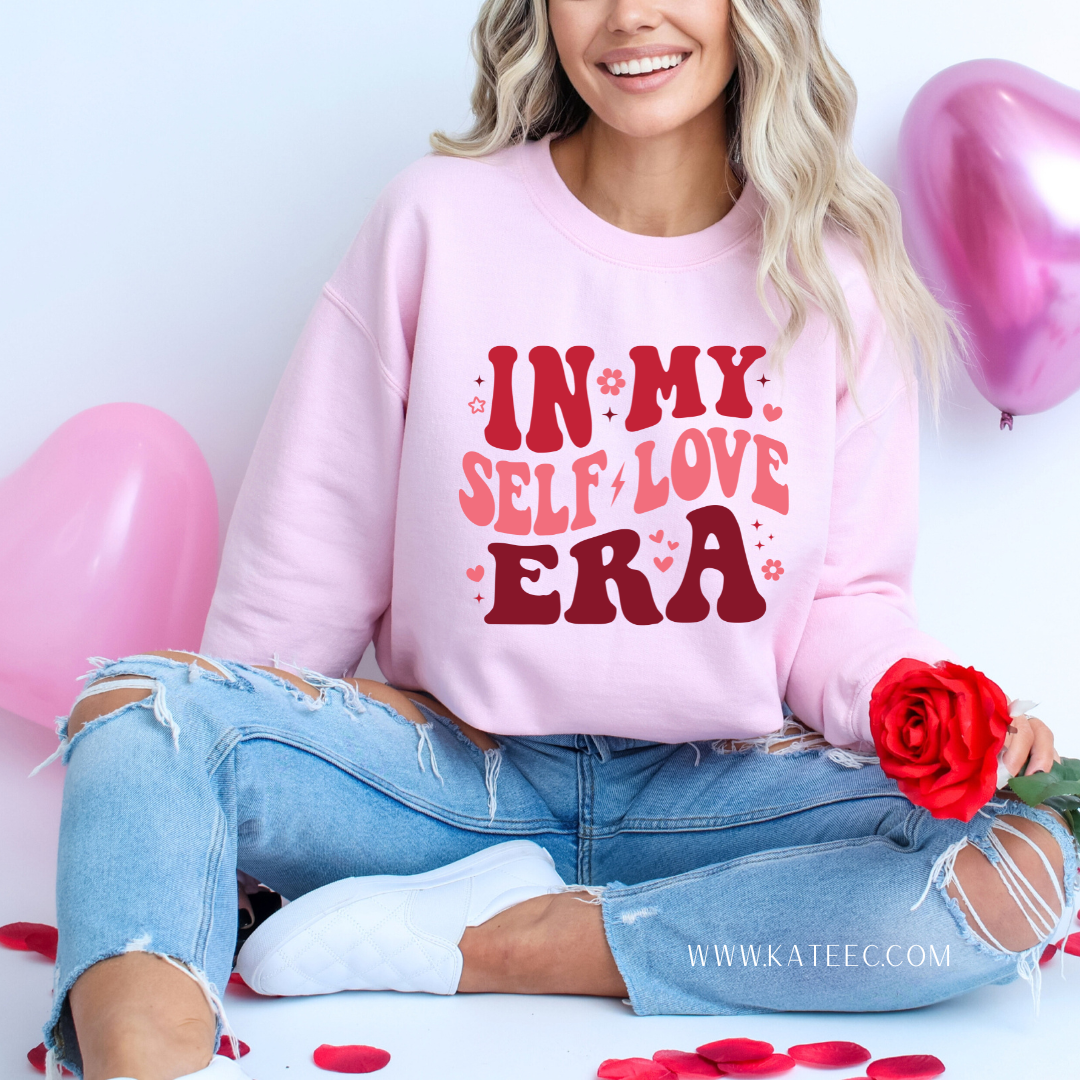 In My Self Love Era - Pink Design Sweater